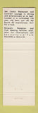 Matchbook Cover - San Carlo's Restaurant York PA