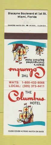 Matchbook Cover - Columbus Hotel Miami FL