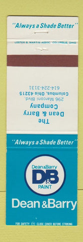 Matchbook Cover - Dean & Barry Paint Columbus OH