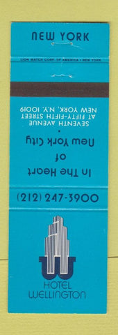 Matchbook Cover - Hotel Wellington New York City