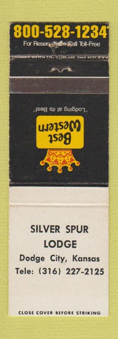 Matchbook Cover - Best Western Silver Spur Lodge Dodge City KS WEAR