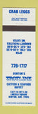 Matchbook Cover - Denton's Trotline Catfish Seafood Restaurant Benton AR