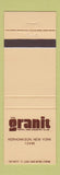 Matchbook Cover - Granite Hotel Country Club Kerhokson NY