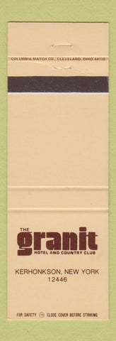 Matchbook Cover - Granite Hotel Country Club Kerhokson NY