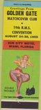 Matchbook Cover - Golden Gate Match Club Miami FL 1959 pinup