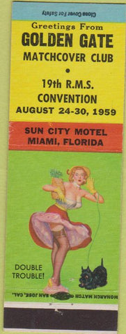 Matchbook Cover - Golden Gate Match Club Miami FL 1959 pinup