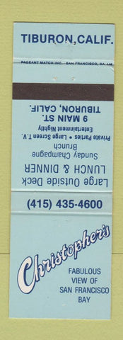 Matchbook Cover - Christopher's Restaurant Tiburon CA WEAR
