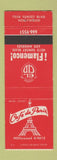 Matchbook Cover - Cafe de Paris Hollywood CA Flamenco WEAR