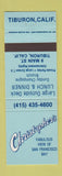 Matchbook Cover - Christopher's Restaurant Tiburon CA