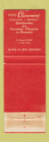 Matchbook Cover - Hotel Claremont Berkeley CA WEAR