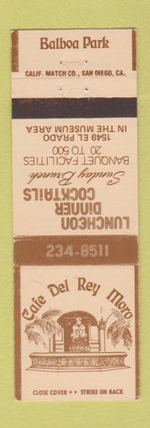 Matchbook Cover - Cafe Del Rey Moro San Diego CA WEAR