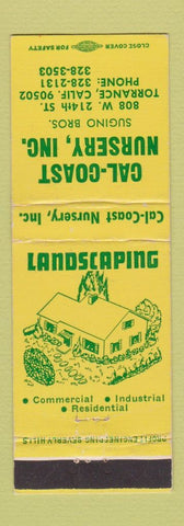 Matchbook Cover - Cal Coast Nursery Torrance CA