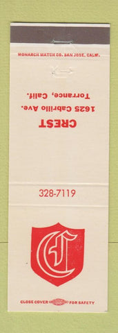 Matchbook Cover - Crest Torrance CA