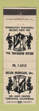 Matchbook Cover - Helen Morgan Torrance CA WEAR