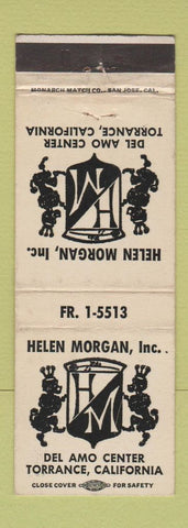 Matchbook Cover - Helen Morgan Torrance CA WEAR