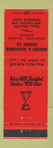 Matchbook Cover - Mooers Alexander Trophy Company Torrance CA WEAR