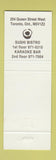 Matchbook Cover - Takesushi Restaurant Japanese Toronto ON