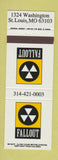 Matchbook Cover - Fallout St Louis MO