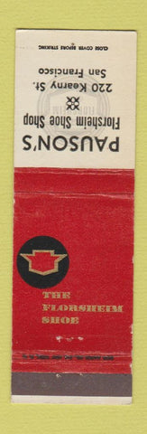 Matchbook Cover - Florsheim Shoes Pauson's San Francisco CA