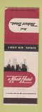 Matchbook Cover - Hotel Robert Treat Newark NJ