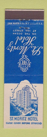Matchbook Cover - St Moritz Hotel Miami Beach? FL