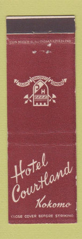 Matchbook Cover - Hotel Courtland Kokomo IN