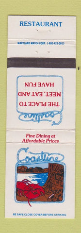 Matchbook Cover - Coastline Restaurant Cherry Hill NJ