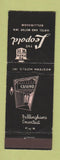 Matchbook Cover - The Leopold Hotel Bellingham WA WEAR