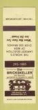 Matchbook Cover - Brickskeller Restaurant Washington DC