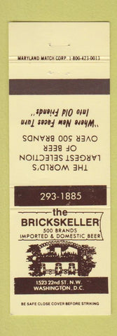 Matchbook Cover - Brickskeller Restaurant Washington DC