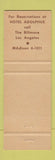 Matchbook Cover - Hotel Adolphus Dallas TX Biltmore Los Angeles CA
