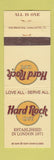 Matchbook Cover - Hard Rock Cafe WEAR