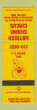 Matchbook Cover - Antioch Shrine Circus Dayton OH