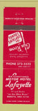 Matchbook Cover - Lafayette Motor Hotel Marietta OH