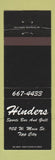 Matchbook Cover - Hinders Sports Bar Tipp City OH