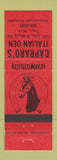 Matchbook Cover - Capraro's Italian Den Troy MI