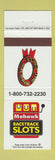 Matchbook Cover - Mohawk Racetrack Slots casino
