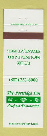 Matchbook Cover - The Partridge Inn Seafood Stowe VT