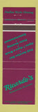 Matchbook Cover - Ricardo's Mexican Restaurant Dallas TX