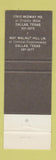 Matchbook Cover - Ricardo's Mexican Restaurant Dallas TX