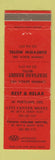 Matchbook Cover - Motels Cannon Beach OR Portland WEAR