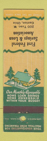 Matchbook Cover - First Federal Savings and Loan Canton OH