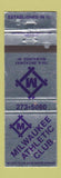 Matchbook Cover - Milwaukee Athletic Club WI WEAR