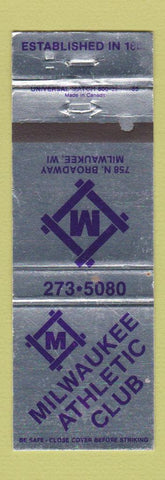 Matchbook Cover - Milwaukee Athletic Club WI WEAR