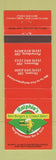 Matchbook Cover - Ralphie's Restaurants Oregon Maumee Perrysburg OH