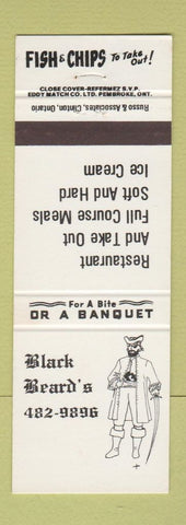 Matchbook Cover - Black Beard's Restaurant Canada