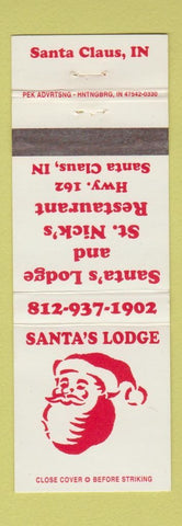 Matchbook Cover - Santa's Lodge Santa Clus IN
