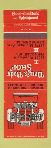 Matchbook Cover - Doug's Body Shop Ferndale Dearborn MI