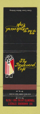 Matchbook Cover - Boulevard Cafe Toronto ON