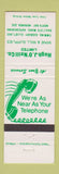 Matchbook Cover - Hugh O'Neill Mine Mill Supply Timmins Sudbury Noranda ON